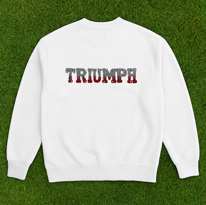 Triumph White Rhinestone BLING Sweatshirt