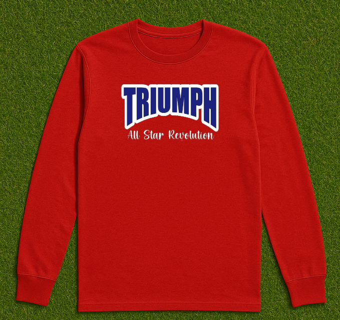 Triumph Red Day DAD Long Sleeve Tee (No Glitter)